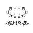 Tavolo Gemini CB4873-SG 165 Connubia Calligaris dimensioni