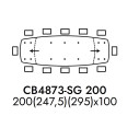 Tavolo Gemini CB4873-SG 200 Connubia Calligaris dimensioni