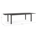 Tavolo allungabile Hilde 200-300x100 antracite Bizzotto dimensioni