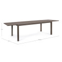 Tavolo allungabile Hilde 200-300x100 coffee Bizzotto dimensioni