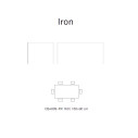 Tavolo Iron CB/4809-FR 160 Connubia dimensioni
