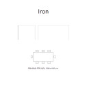 Tavolo Iron CB/4809-FR 200 Connubia dimensioni