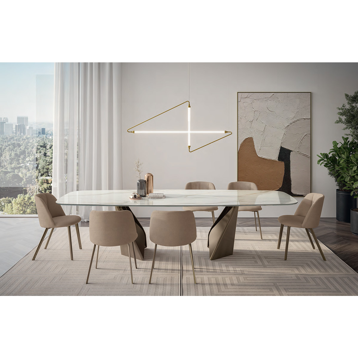 Tavolo Kaleido 54.41 a botte fisso