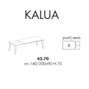 Tavolo Kalua 42.70 Ingenia Casa Dimensioni