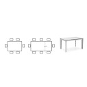 Tavolo Lord CB4832-R 130 Connubia schema