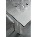 Tavolo Marte 180 TA147 Piano Gres Carrara Gambe Bianco dettaglio
