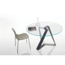 Tavolo Millennium 20.42 Bontempi Casa Struttura Acciaio Multicolor Sedia April Sabbia 