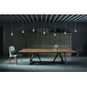 Tavolo Millennium XXL 20.98 Bontempi Casa Piano Legno Massello Scortecciato Rovere Naturale
