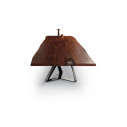 Tavolo Millennium XXL 20.98 Bontempi Casa Piano Legno Massello Scortecciato Noce Secolare dettaglio