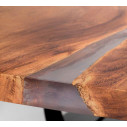 Tavolo Millennium XXL 20.98 Bontempi Casa Piano Legno Massello Scortecciato Noce Secolare dettaglio