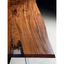 Tavolo Millennium XXL 20.98 Bontempi Casa Piano Legno Massello Scortecciato Noce Secolare dettaglio