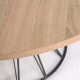 Tavolo rotondo Niut Ø 120 cm in malemmina e gambe in acciaio Kave Home dettaglio