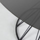 Tavolo rotondo Niut in vetro e gambe in acciaio finitura nera Ø 120 cm Kave Home dettaglio