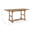 Tavolo Noemi allungabile 120-160x70 Bizzotto dimensioni