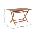 Tavolo Noemi rettangolare 70x120 Bizzotto dimensioni