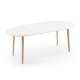 Oqui tavolo allungabile ovale 120/200 x 90 cm bianco vista