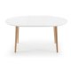 Oqui tavolo allungabile ovale 120/200 x 90 cm bianco vista