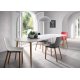 Oqui tavolo allungabile ovale 160/260 x 100 cm bianco ambientazione