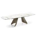 Tavolo Orion CB4865-S 165 Connubia ceramica marmo bianco lucido
