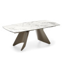 Tavolo Orion CB4865-S 165 Connubia ceramica marmo bianco lucido