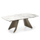 Tavolo Orion CB4865-S 165 Connubia ceramica marmo bianco lucido