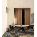 Tavolo Palmdale Ø 160 carbon Bizzotto ambientazione