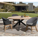Tavolo Palmdale Ø 160 carbon Bizzotto ambientazione