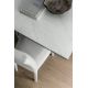 Tavolo Priamo TA1A1 Piano Gres Carrara Gambe Metallo Bianco dettaglio