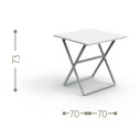 Tavolo Queen 70 x 70 Talenti Outdoor dimensioni