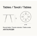 Unopiù Tavolo Ariete rotondo Ø 110 dimensioni