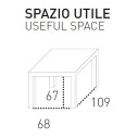 Tavolo Saturno 130 TA188 Target Point spazio utile interno