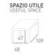 Tavolo Saturno 130 TA188 Target Point spazio utile interno