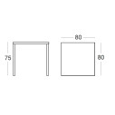 Tavolo Summer 80x80 Scab Design Dimensioni