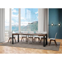 Tavolo Tecno 90 allungabile 246 Itamoby noce aperto