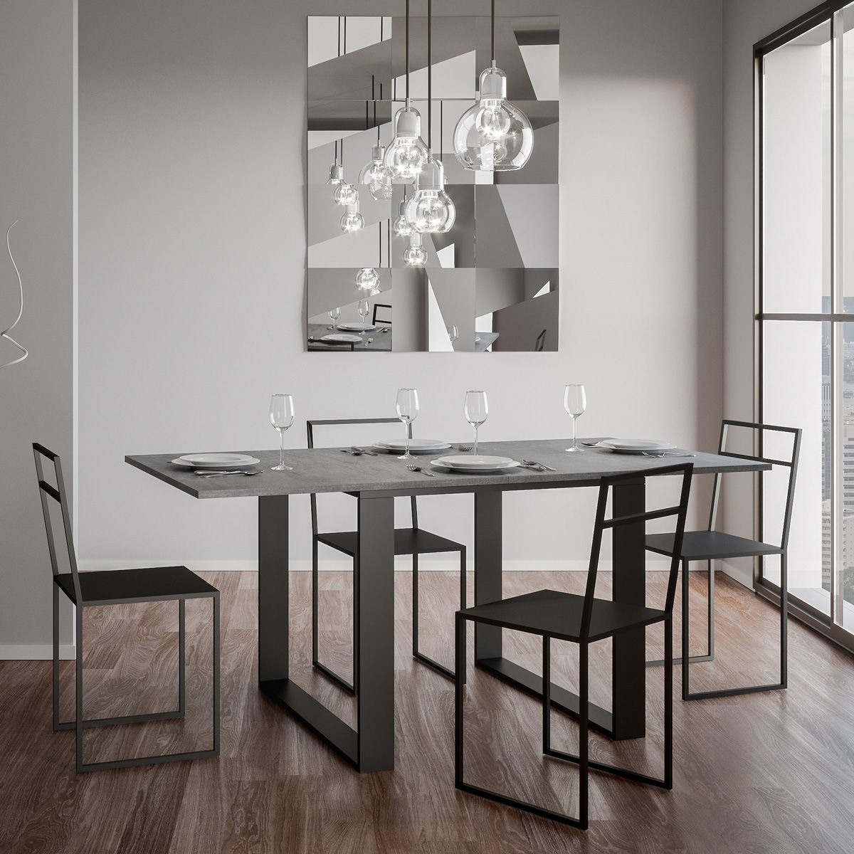 tavolo allungabile 90x90