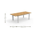 Timber Tavolo da pranzo estendibile 156 Talenti Outdoor dimensioni