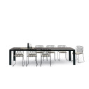 Tavolo Tom 52.57 Bontempi Casa Piano SuperMarmo Grigio Serena aperto