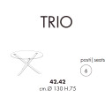 Tavolo Trio 42.42 Ø 130 Ingenia Casa Dimensioni