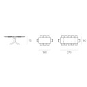 Tavolo Twist 180 Allungabile rettangolare Target Point dimensioni