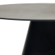 Tavolo Wilshire in vetro temperato e metallo verniciato nero Ø 120 cm Kave Home dettaglio