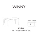 Tavolo Winny 42.88 Ingenia Casa Dimensioni