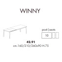 Tavolo Winny 42.91 Ingenia Casa Dimensioni