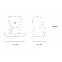 Teddy Girl Lamp ricaricabile Qeeboo dimensioni