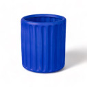 Magna Graecia Terracotta Vaso con sottovaso Dorico Blue Seletti vista