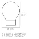 The Second Light Lampada da terra Vondom dimensioni 75x75x100 cm