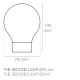 The Second Light Lampada da terra Vondom dimensioni 75x75x100 cm