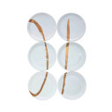 Driade The White Snow Moi II Set 6 piatti bianco oro vista