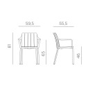 Tiberina Armchair tortora Nardi dimensioni