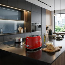 Tostapane 2x4 fette Smeg TSF02RDEU Rosso ambientazione