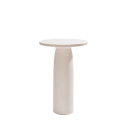 Toto Tavolo alto Ø 70 piano in vetro integrato Qeeboo Warm White